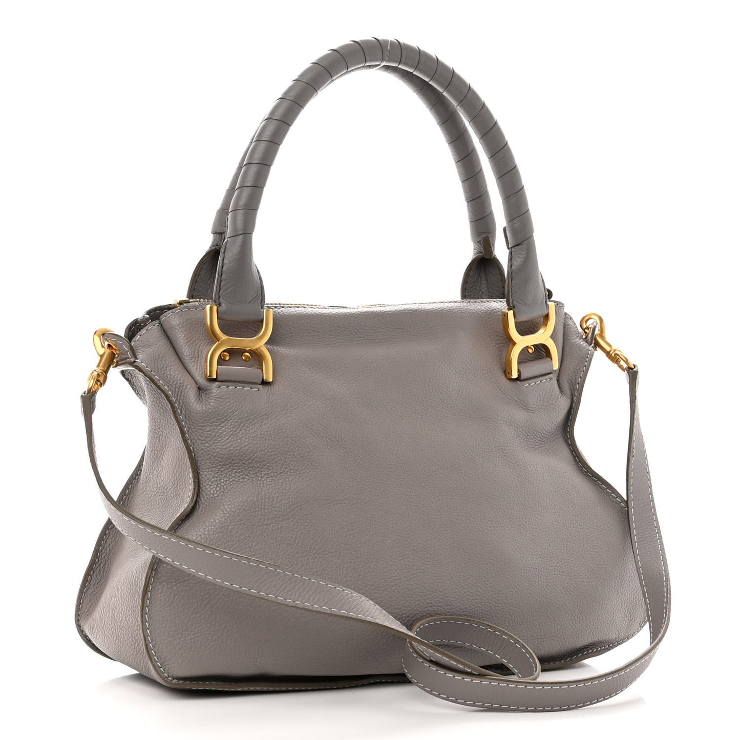 Calfskin Medium Marcie Satchel Cashmere Grey