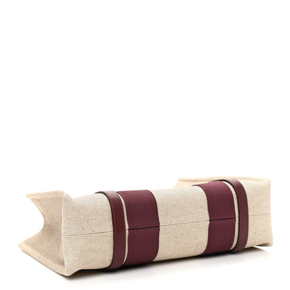 Chloe Cotton Calfskin Medium Woody Ribbon Tote Burgundy 4 of 8