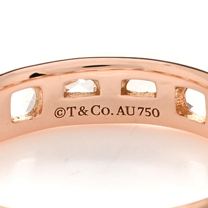 Tiffany 18K Rose Gold Diamond Metro Rose Cut Eternity Band Ring 46 3.75 4 of 4