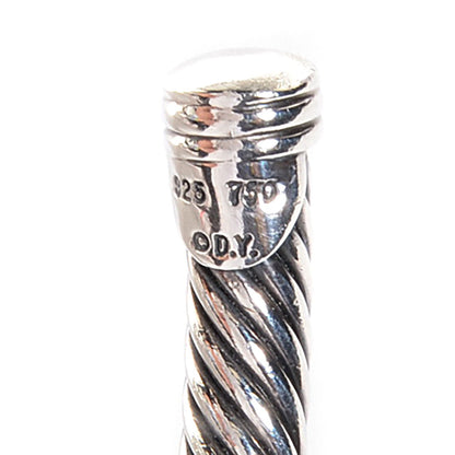 David Yurman Sterling Silver Diamond 4mm X Cable Bracelet 5 of 6