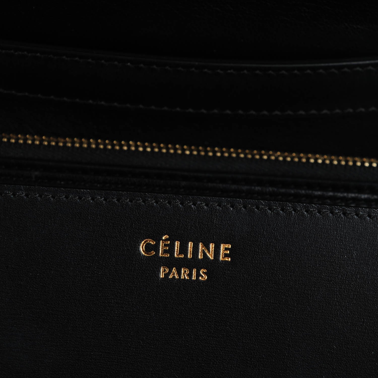 Celine Box Calfskin Medium Classic Box Flap Bag Black 7 of 7