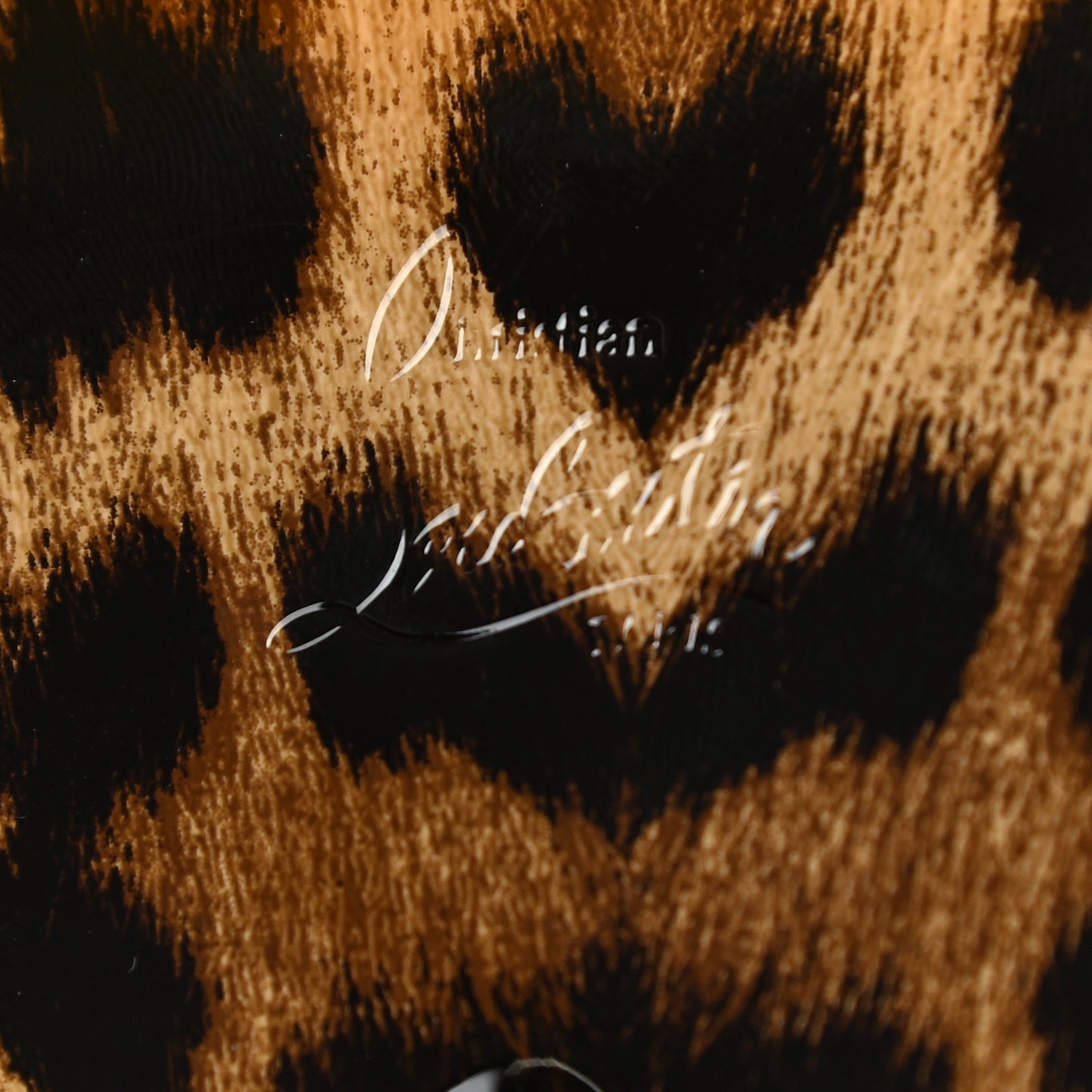 Patent Spiked Macaron Flap Wallet Leopard