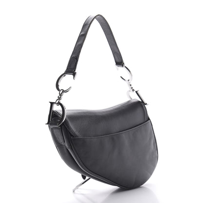 Christian Dior Calfskin Saddle Bag Black 3 of 16