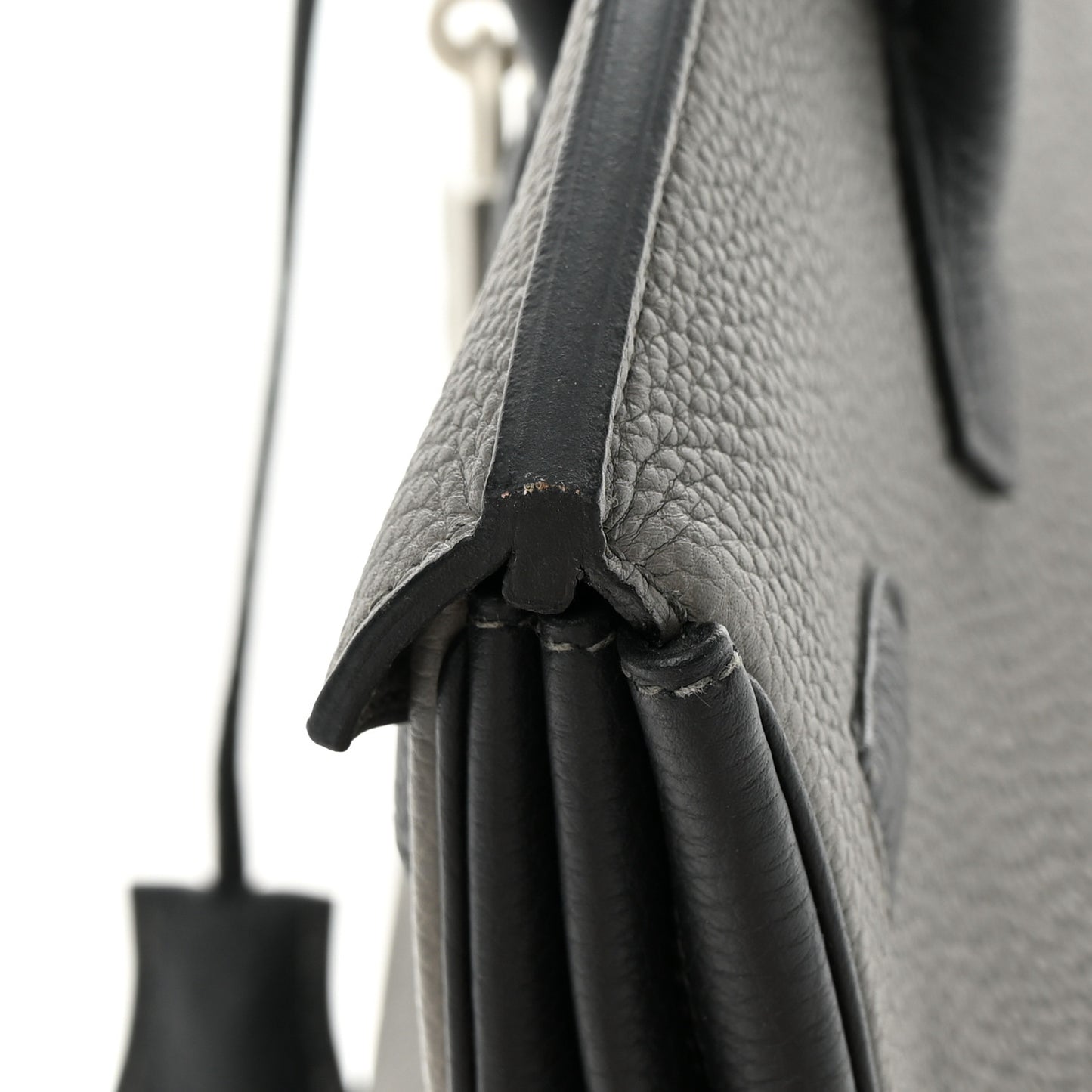 Togo Bi-Color Horseshoe Birkin 35 Etain Black