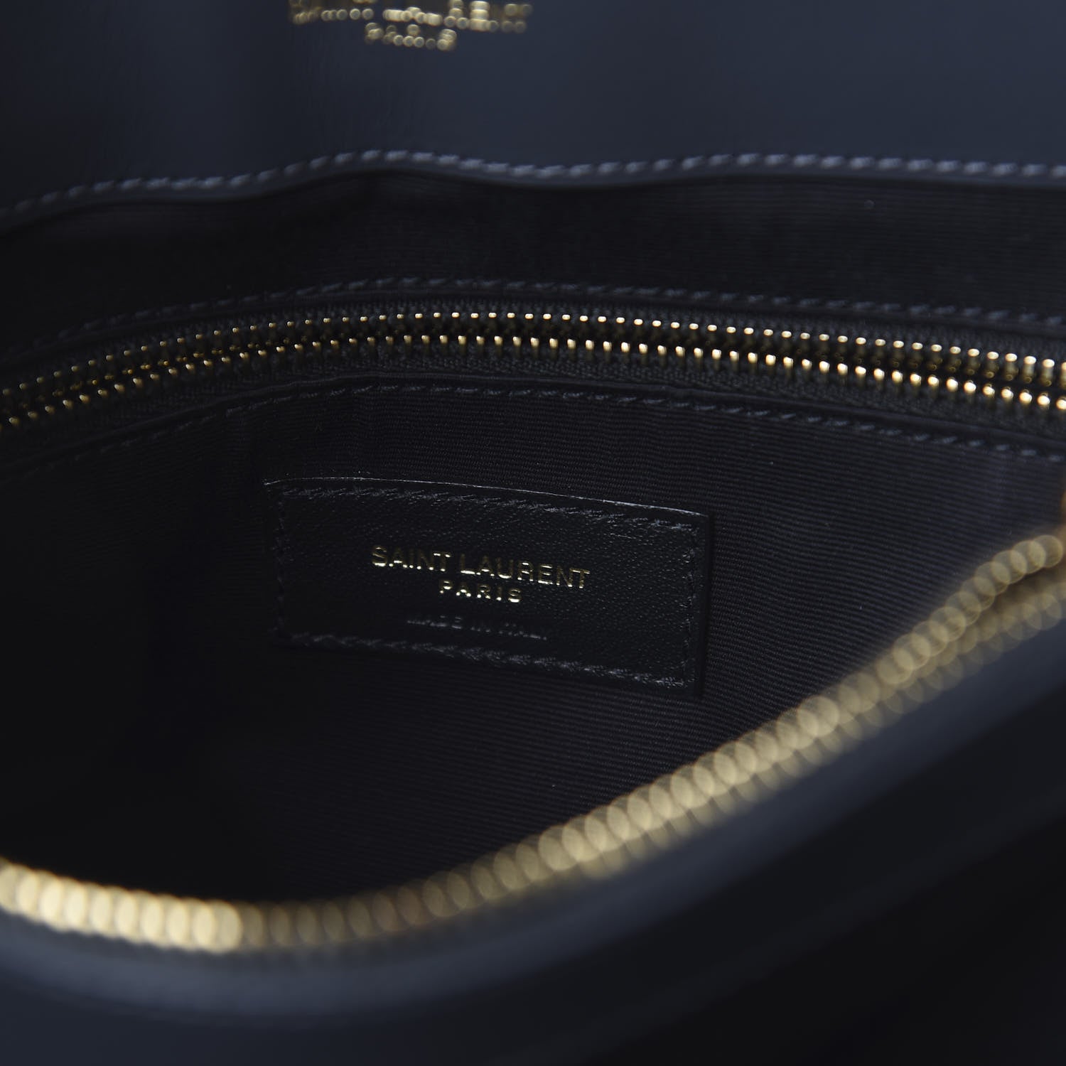 Saint Laurent Calfskin Y Quilted Monogram Medium Loulou Chain Satchel Asphalt 7 of 8