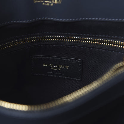 Saint Laurent Calfskin Y Quilted Monogram Medium Loulou Chain Satchel Asphalt 7 of 8