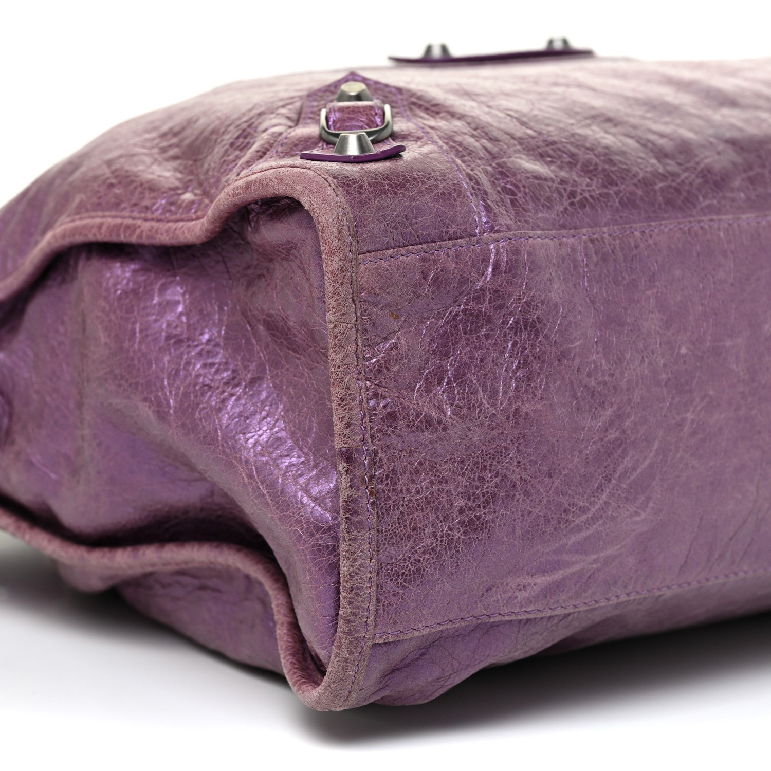 Balenciaga Agneau Classic Hardware City Metallic Purple 9 of 18