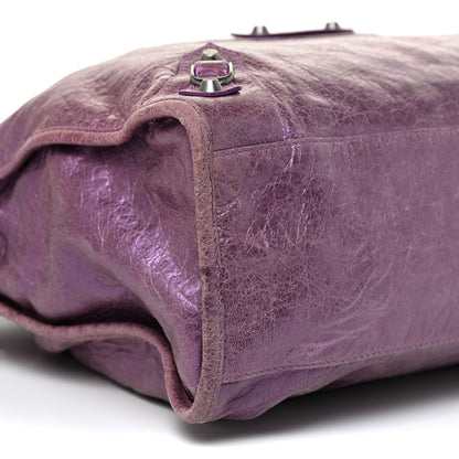 Balenciaga Agneau Classic Hardware City Metallic Purple 9 of 18