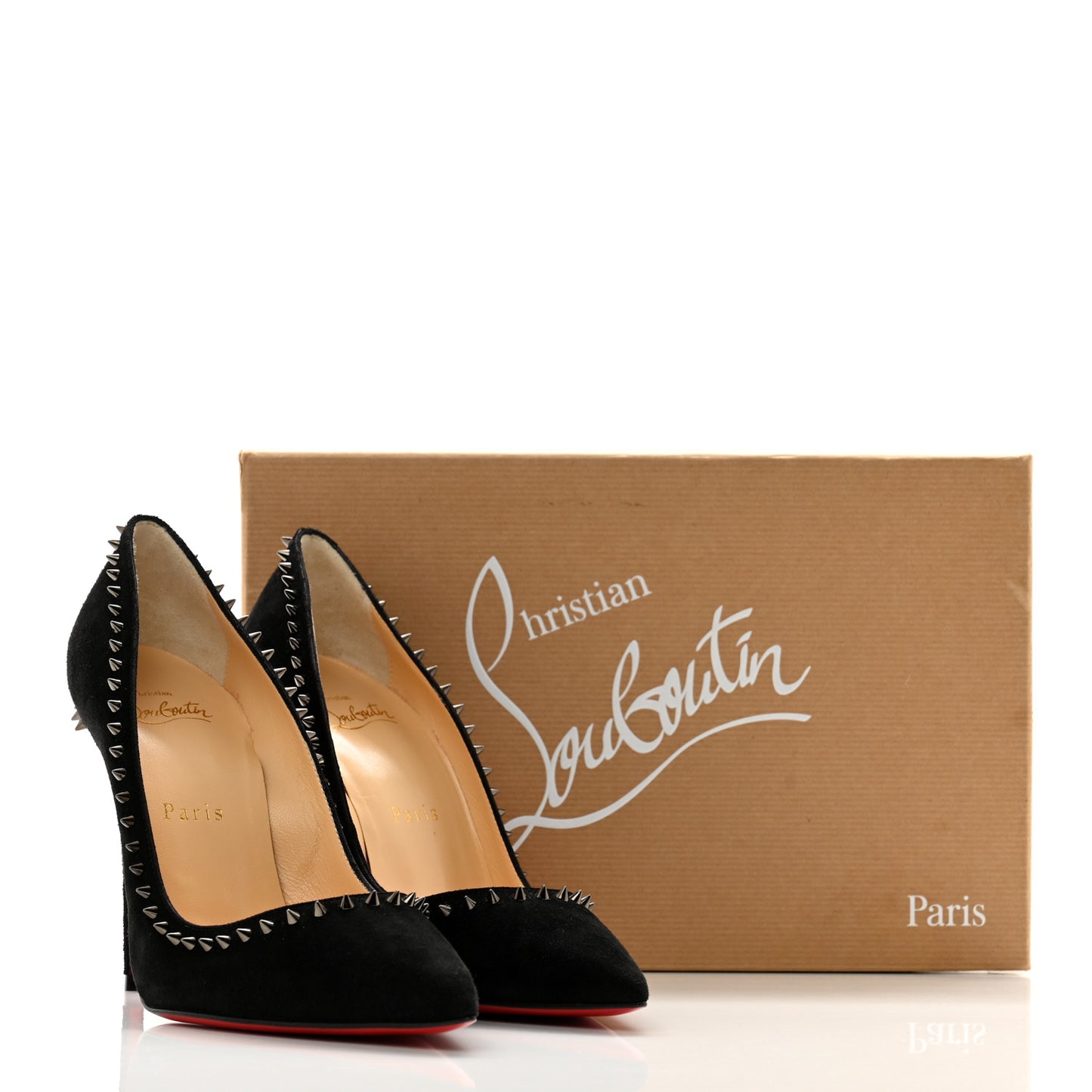 Veau Velours Anjalina 100 Pumps 36.5 Black Gun