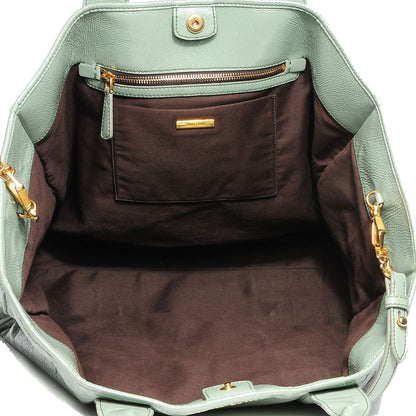 Miu Miu Tessuto Vernice Tote Agave 9 of 9