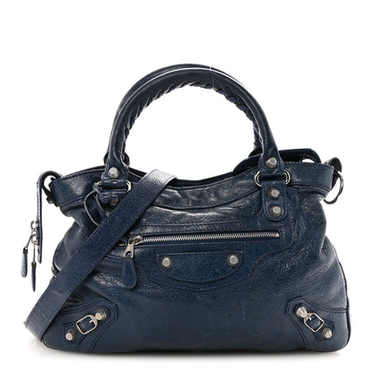 Balenciaga Agneau Giant 12 Silver Hardware Town Bleu Mineral 1 of 11