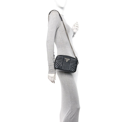 Prada Soft Calfskin Diagramme Camera Bag Black 2 of 10