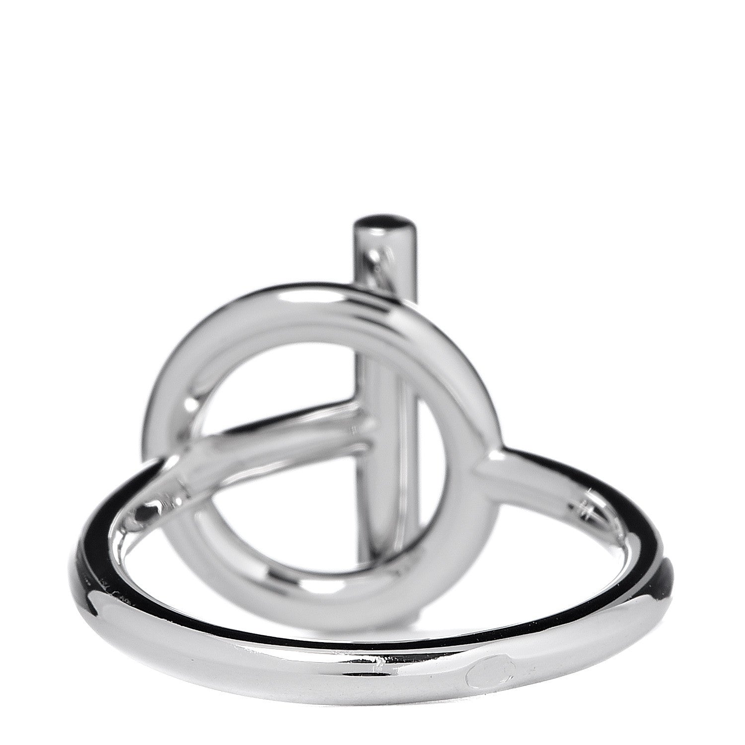 Hermes 18K White Gold Diamond PM Echappee Ring 48 4.5 4 of 7