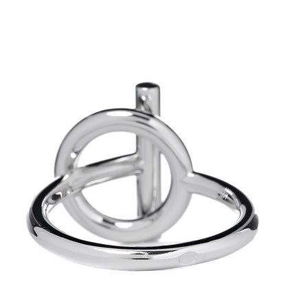 Hermes 18K White Gold Diamond PM Echappee Ring 48 4.5 4 of 7