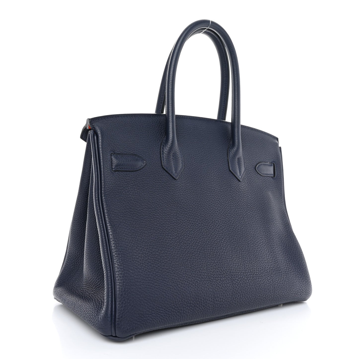 Togo Birkin Verso 30 Bleu Nuit Orange Poppy