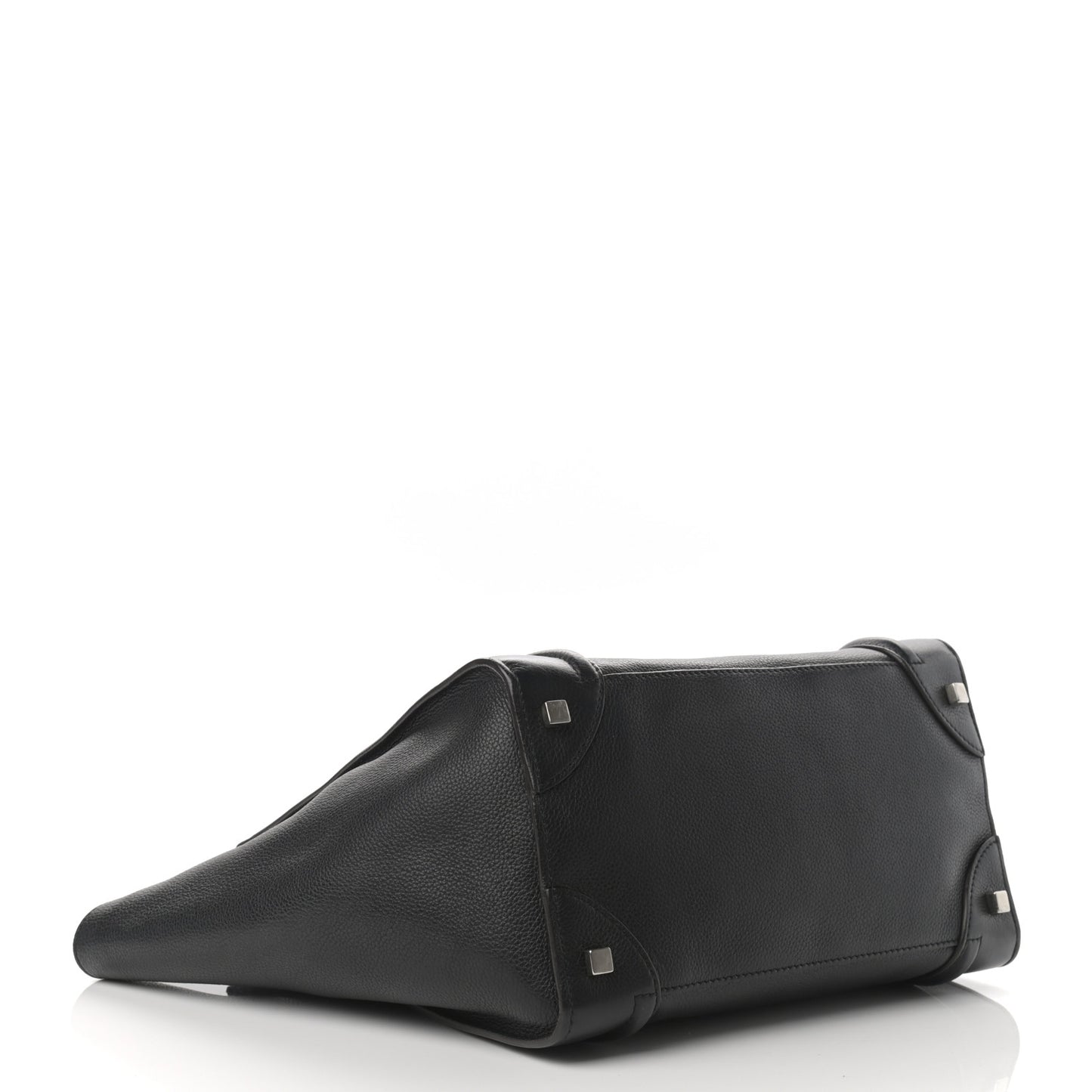 Drummed Calfskin Mini Luggage Black