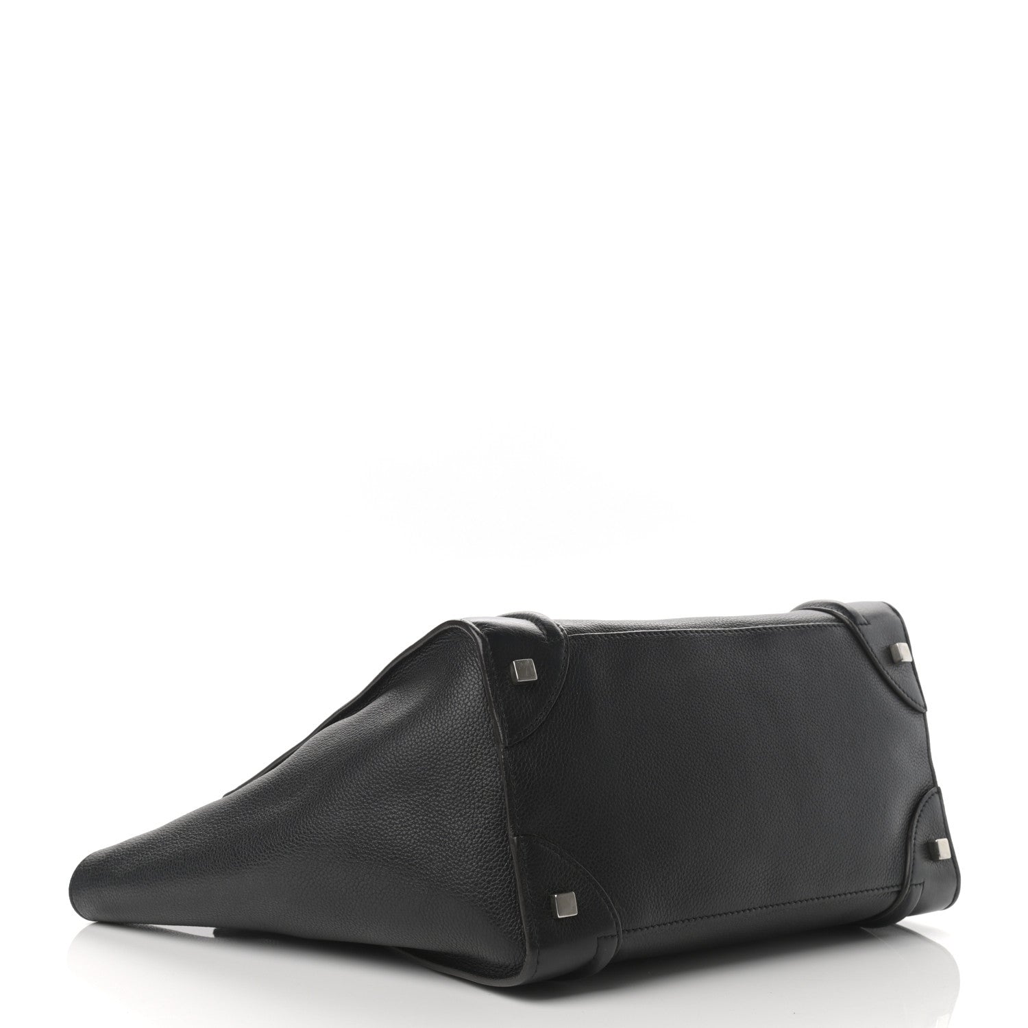 Celine Drummed Calfskin Mini Luggage Black 4 of 10