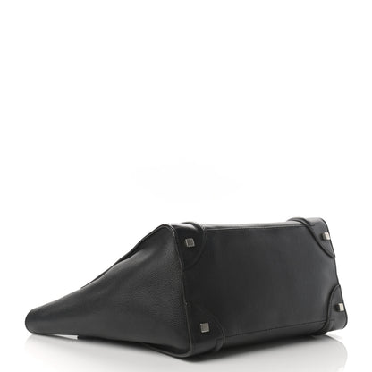Celine Drummed Calfskin Mini Luggage Black 4 of 10