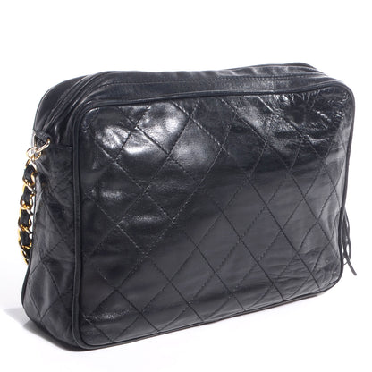 Chanel Lambskin Quilted Tassel Camera Case Black 3 of 8