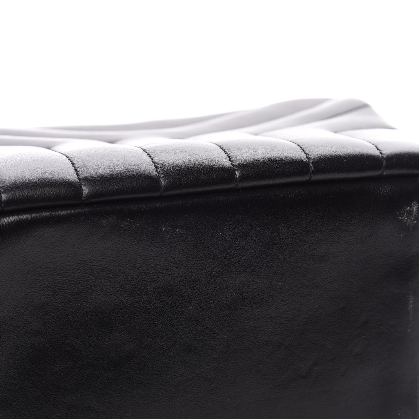 Calfskin Y Quilted Monogram Small Loulou Bowling Bag Black