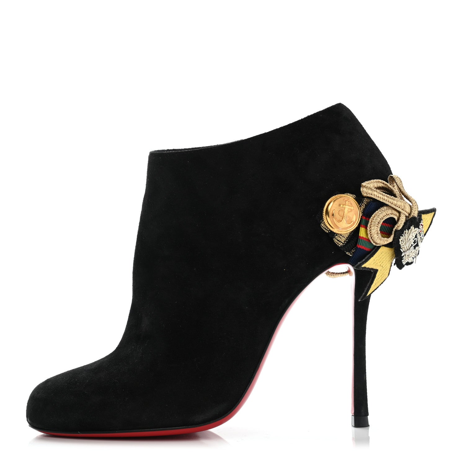 Christian Louboutin Veau Velours Galobella 100 Booties 37 Black 1 of 13