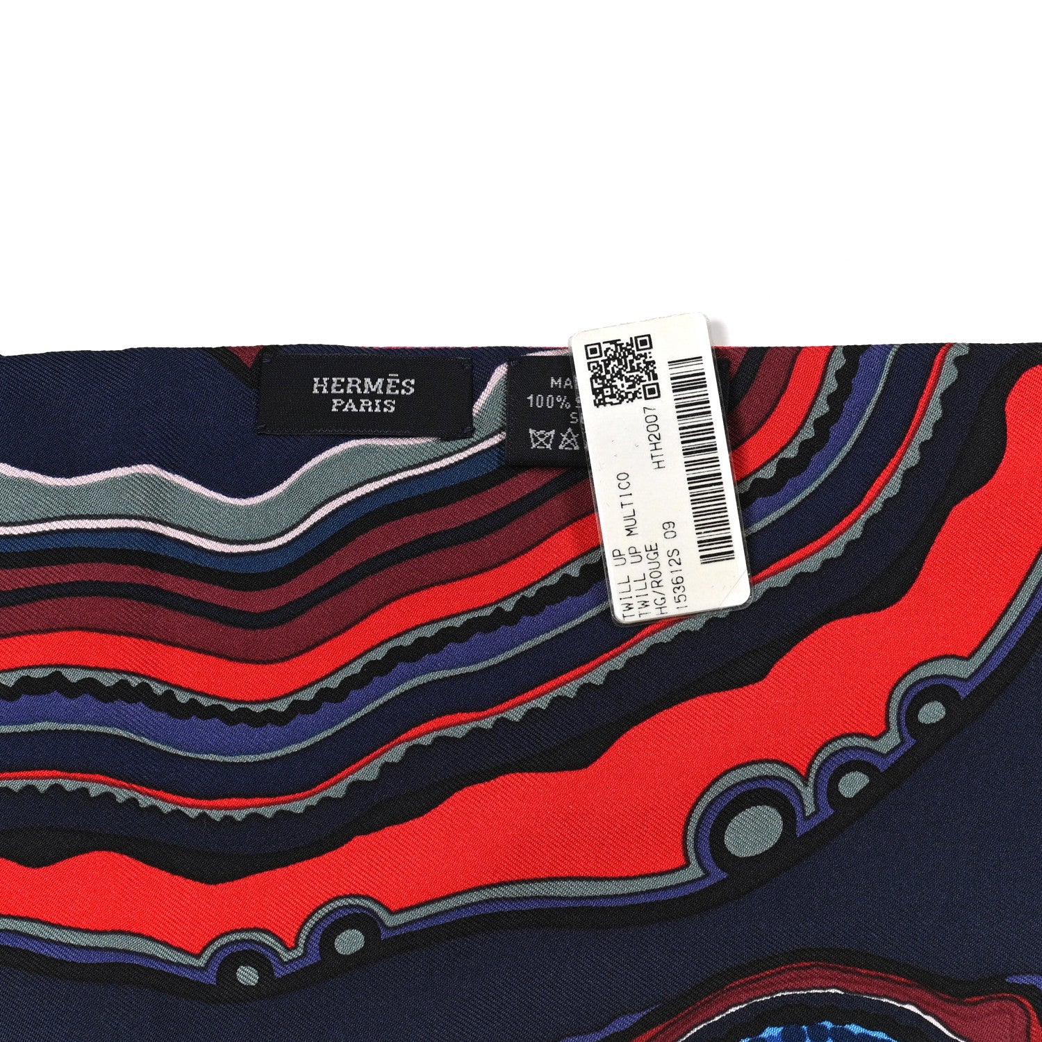 Hermes Silk Twill-Up Rouge Multicolor 2 of 4