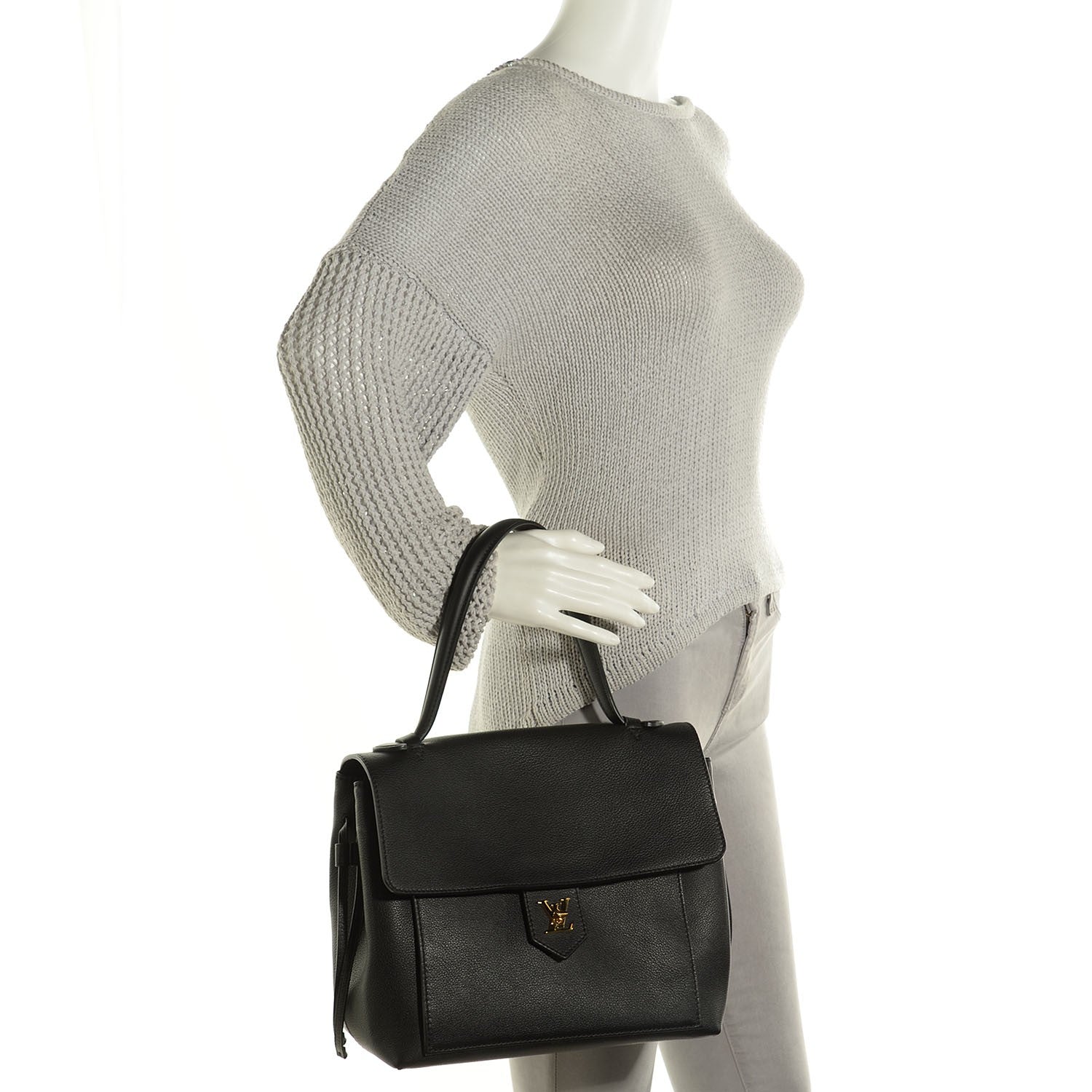 Louis Vuitton Calfskin Lockme PM Black 2 of 7