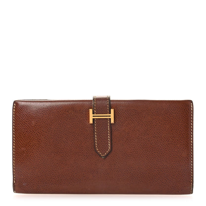 Hermes Courchevel Bearn Gusset Wallet Gold 1 of 13