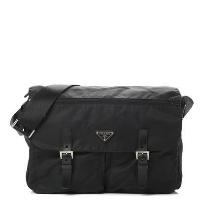 Prada Nylon Vela Messenger Bag Black 1 of 10