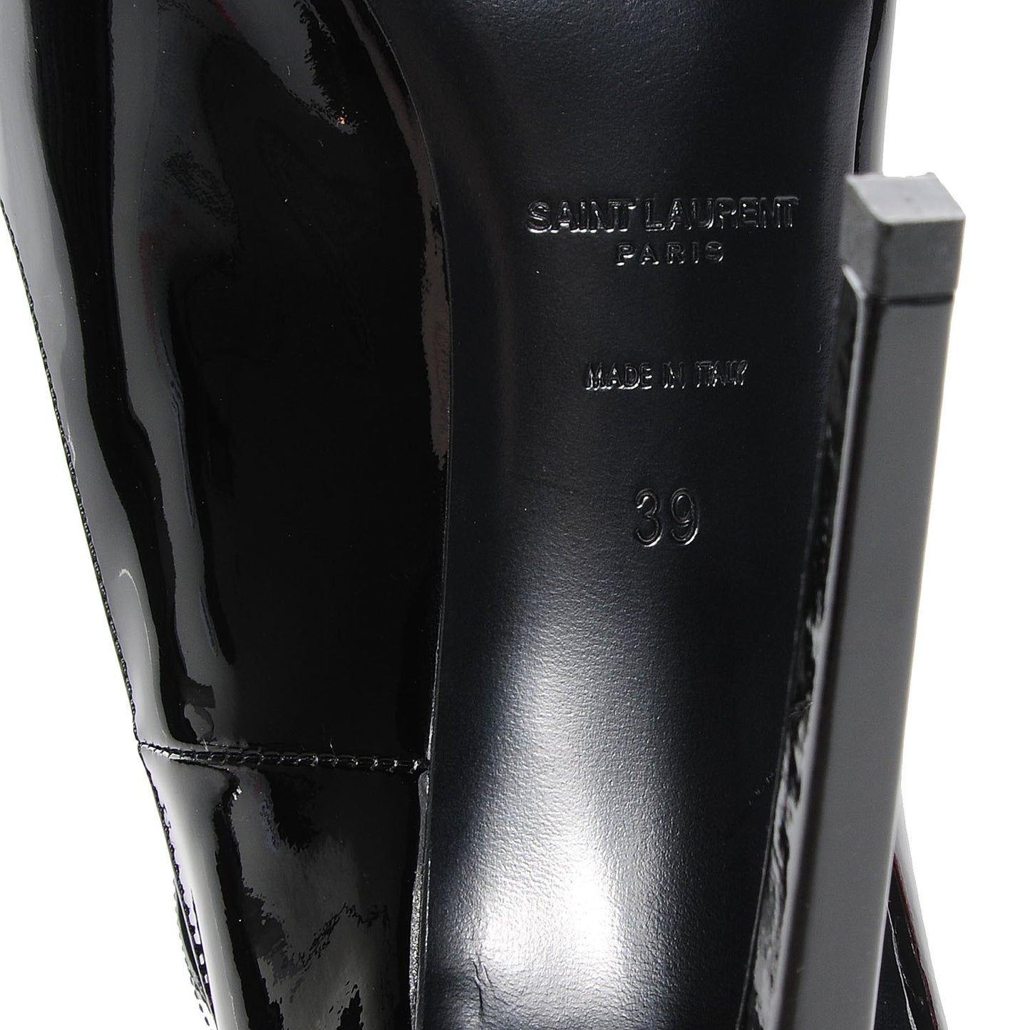 Patent T-Strap Pumps Black 39