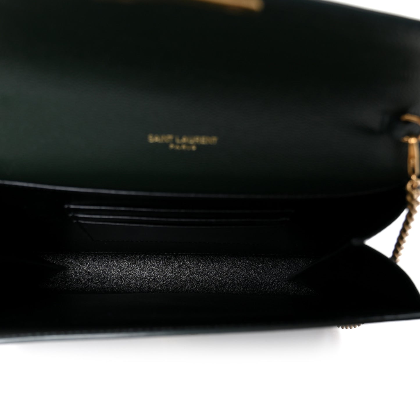 Grain De Poudre Monogram Cassandra Chain Wallet Dark Green