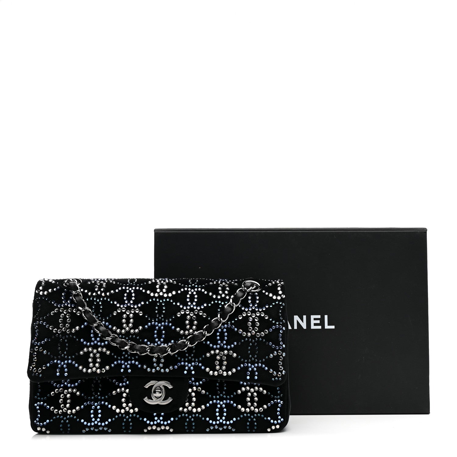 Chanel Velvet Crystal Medium Double Flap Black 1779461 – FASHIONPHILE