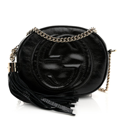 Gucci Patent Mini Soho Chain Bag Black 1 of 10