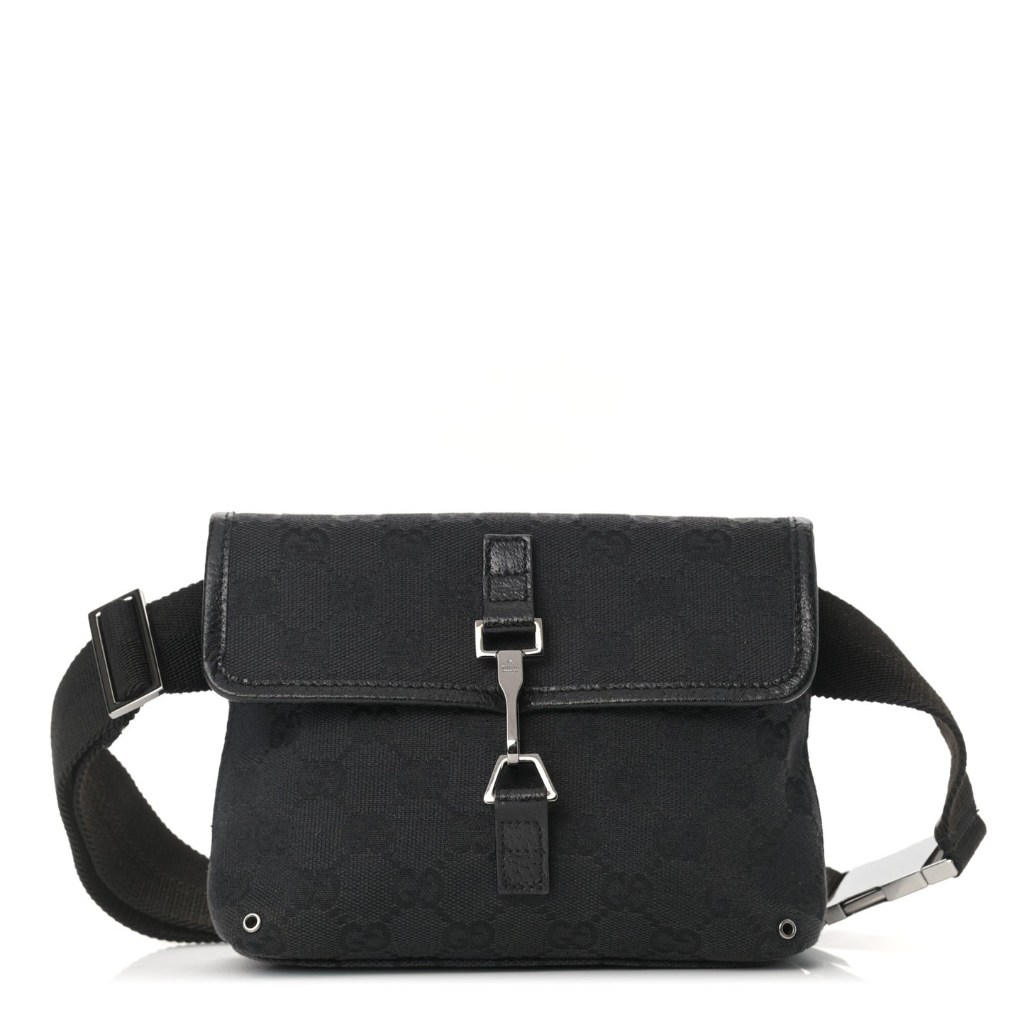 GG Monogram Web Flight Belt Bag Black