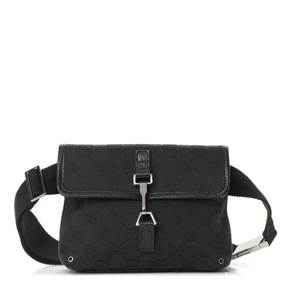 Gucci GG Monogram Web Flight Belt Bag Black 1 of 10