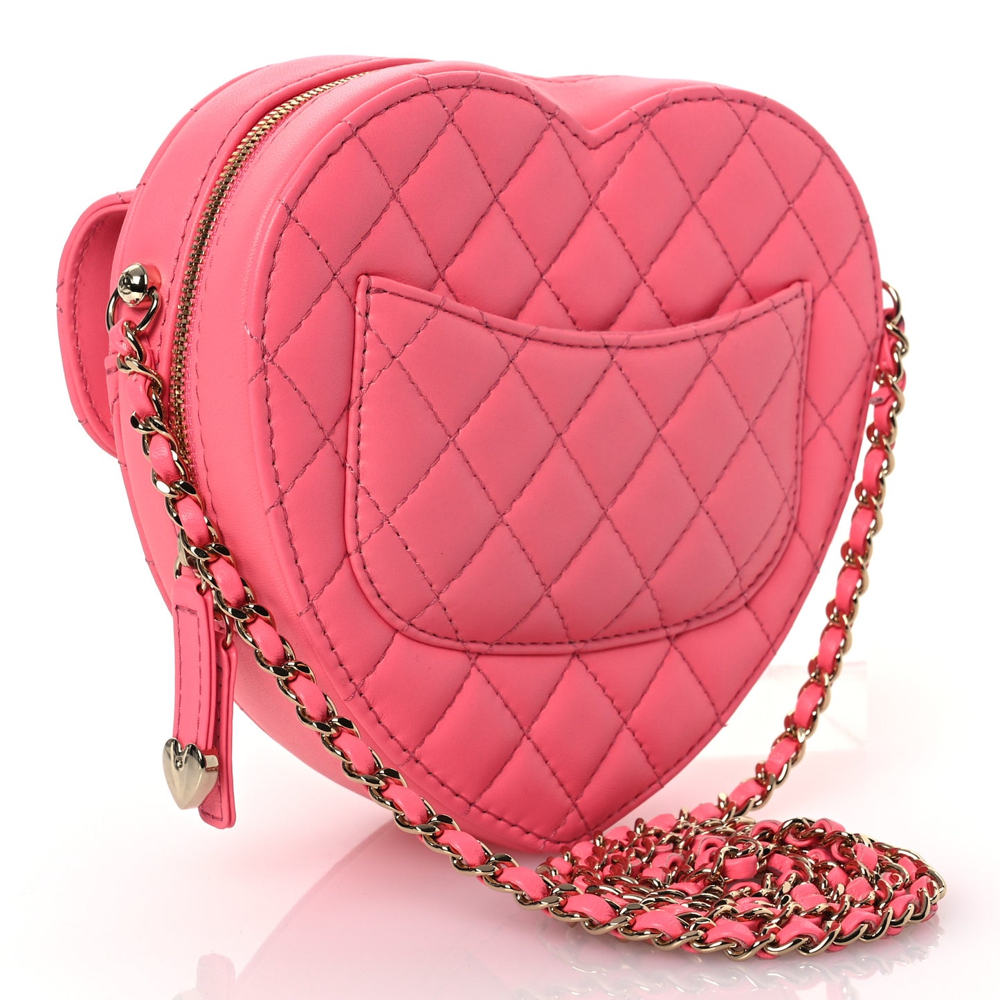Lambskin Quilted CC In Love Heart Bag Pink