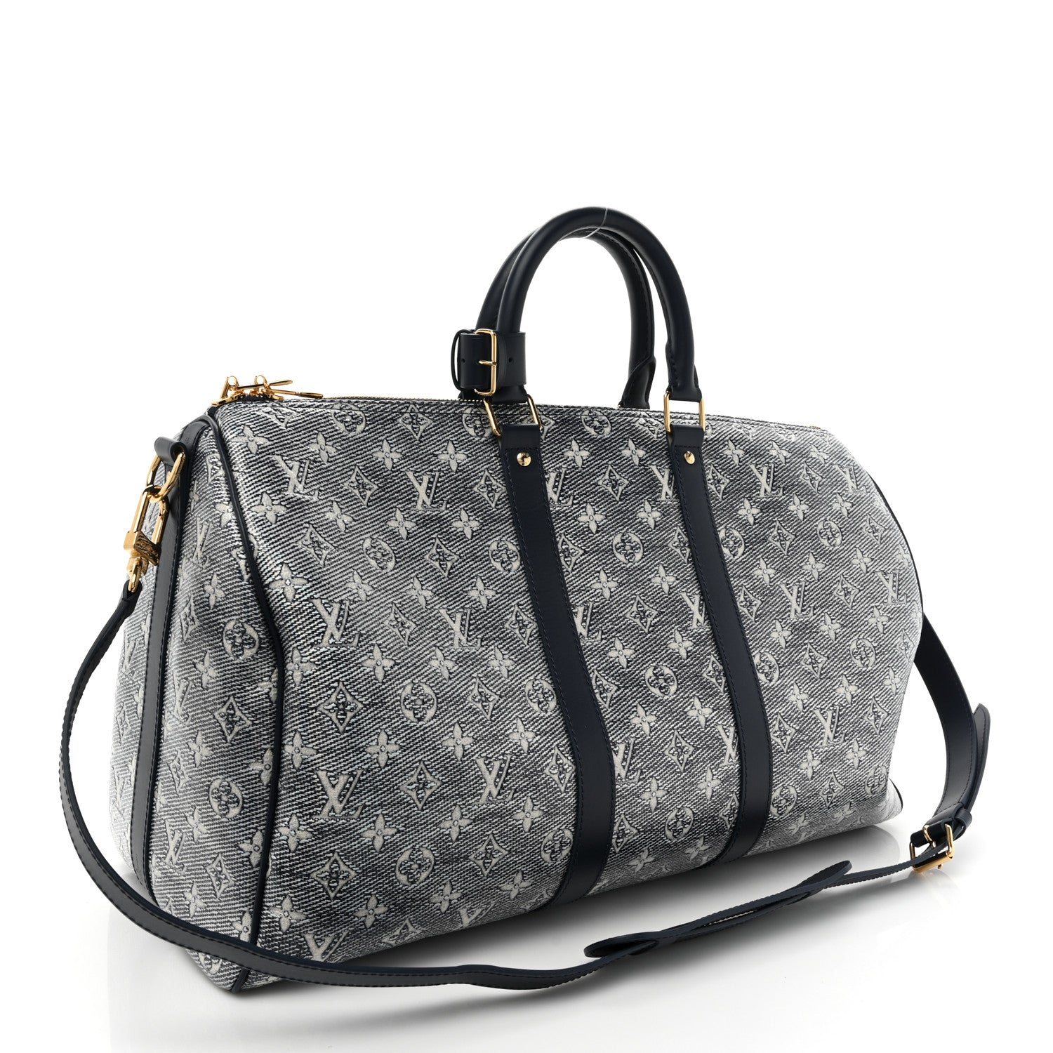 Louis Vuitton Monoglam Keepall 45 Blue 3 of 13