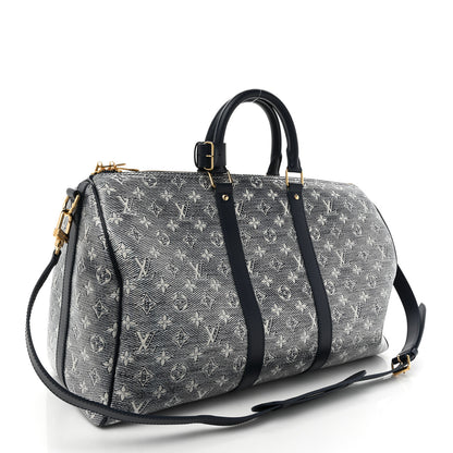 Louis Vuitton Monoglam Keepall 45 Blue 3 of 13