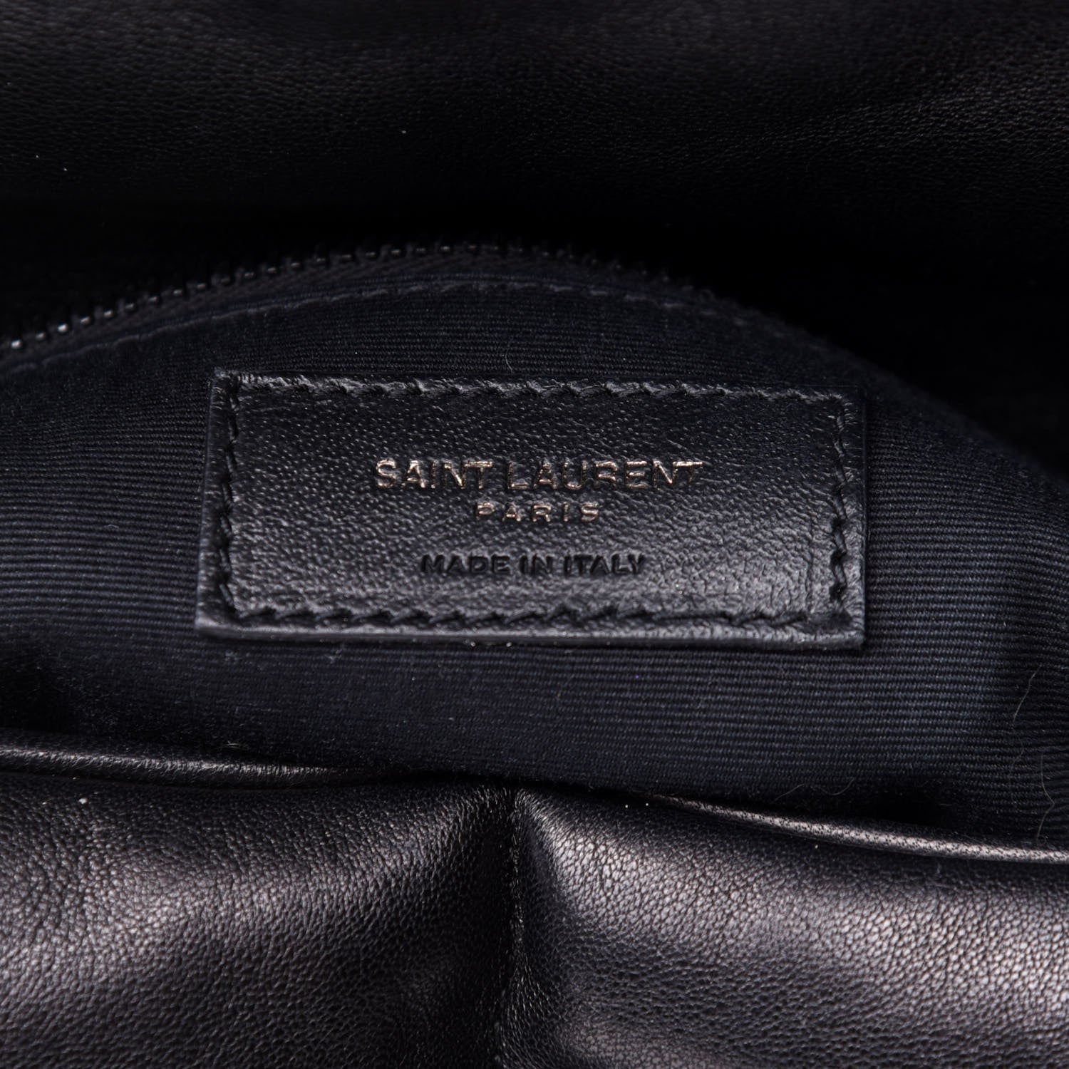 Saint Laurent Calfskin Quilted Medium Loulou Puffer Monogram Chain Satchel Black 7 of 10