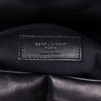 Saint Laurent Calfskin Quilted Medium Loulou Puffer Monogram Chain Satchel Black 7 of 10
