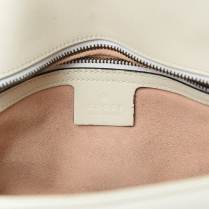 Gucci Calfskin Matelasse Small GG Marmont Shoulder Bag White 6 of 18