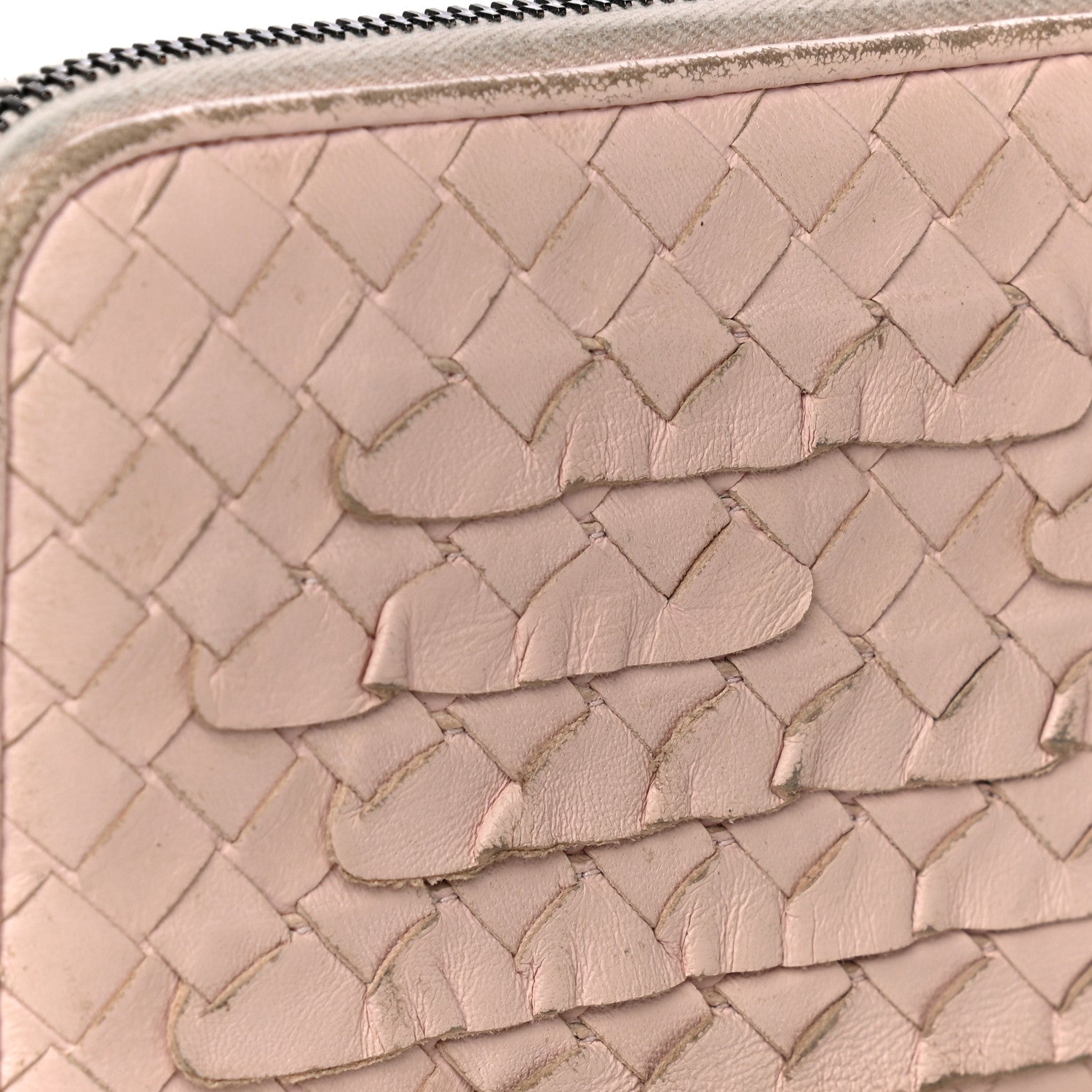 Bottega Veneta Nappa Intrecciato Zip Around Wallet Petal Pink 22 of 36