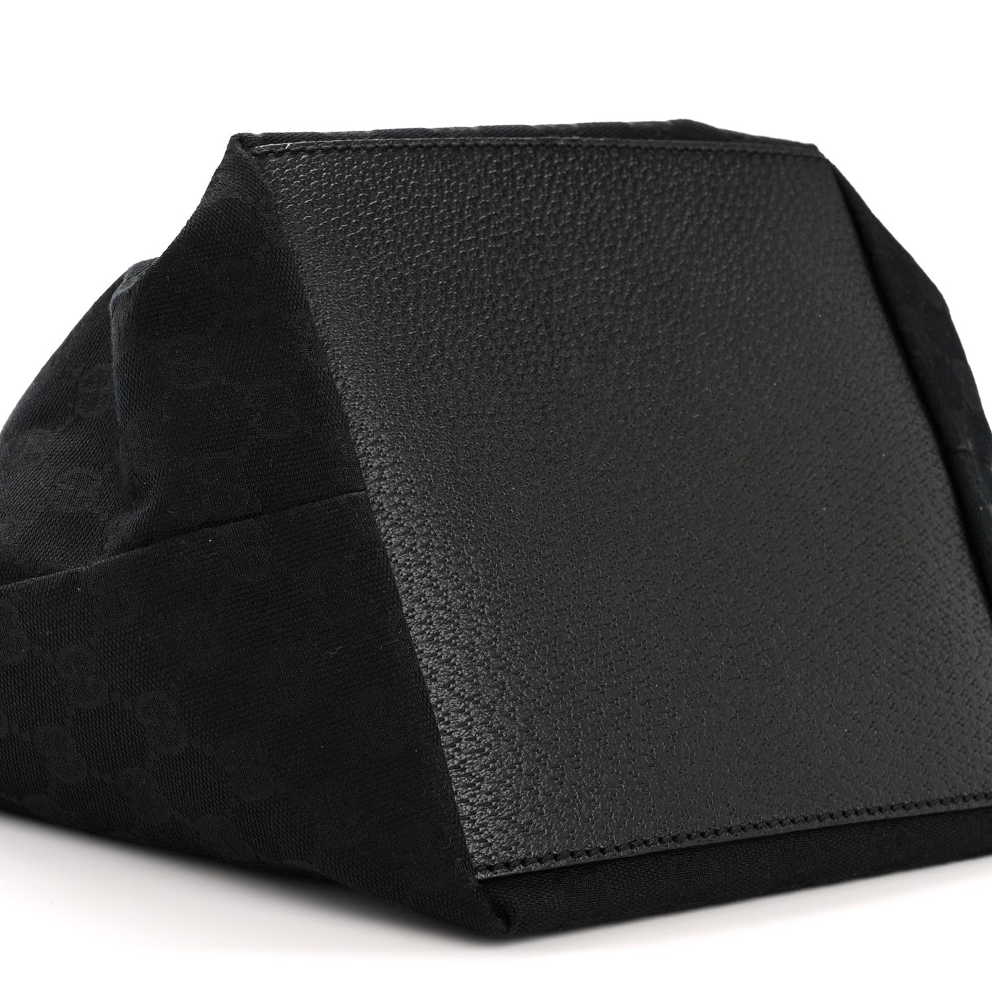 GG Monogram Small Web Handle Bucket Tote Black