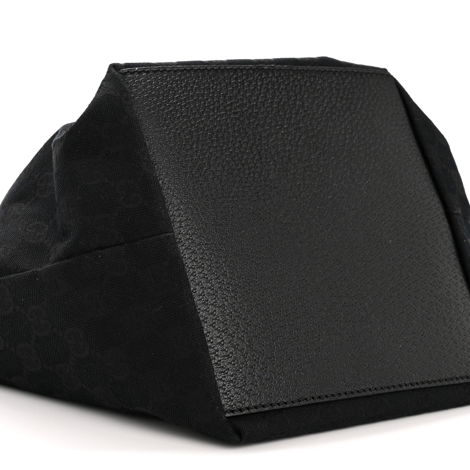 Gucci GG Monogram Small Web Handle Bucket Tote Black 9 of 11