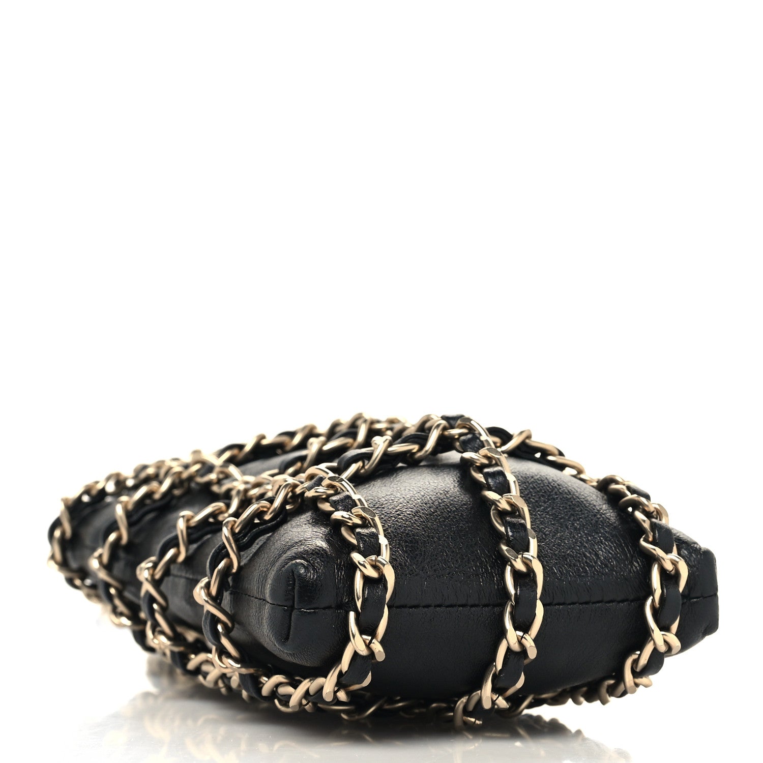 Chanel Lambskin Tech Me Out Clutch With Chain Black 4 of 11