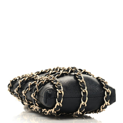 Chanel Lambskin Tech Me Out Clutch With Chain Black 4 of 11