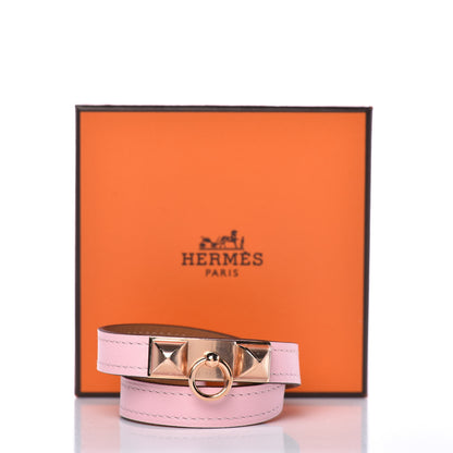 Hermes Swift Rivale Double Tour Bracelet T1 Rose Sakura 8 of 8