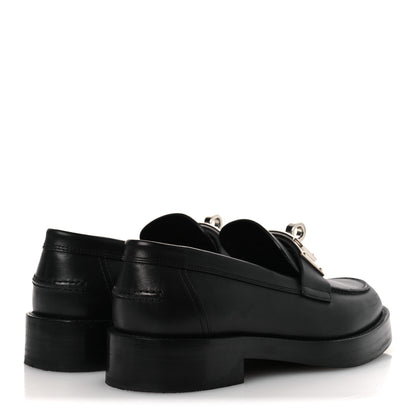 Hermes Calfskin Womens Hot Loafer 37 Black 5 of 13