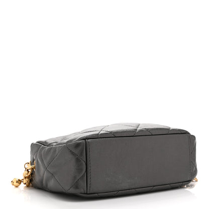 Chanel Metallic Calfskin Pearl Quilted CC Mini Camera Case Ruthenium 4 of 10