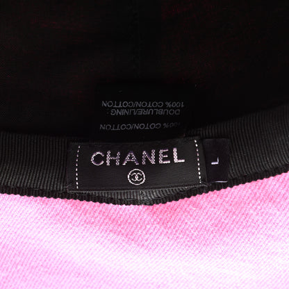 Chanel Denim Logo Bucket Hat L Pink Yellow 8 of 8